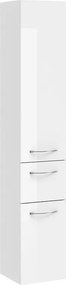 Colonna per mobile bagno Solitaire PELIPAL 1 cassetto 2 ante P 33 x L 30 x H 168 cm bianco lucido