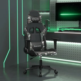 Sedia Da Gaming Massaggiante Nero E Mimetico İn Similpelle /