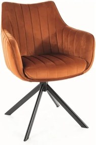 Sedia Azalia velluto cannella Blu4215