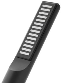 Doccetta monogetto da 23,5 cm nero opaco in ABS anticalcare Hidra