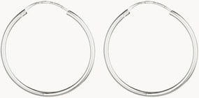 Orecchini a cerchio in oro bianco Sublime