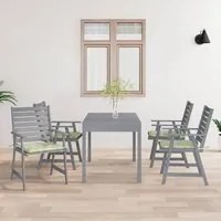 Sedie Pranzo per Esterni con Cuscini 4 pz Legno Massello Acacia 3078416