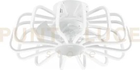 Plafoniera led ventilatore grecale bianco 80w 8470lm cct dimmerabil...