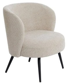 Poltrona crema in tessuto bouclé Dieyda - Light &amp; Living