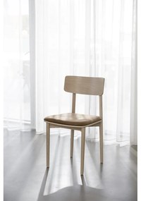 Sedie da pranzo in similpelle in colore marrone cognac-naturale in set di 2 pezzi Wolcott - Rowico