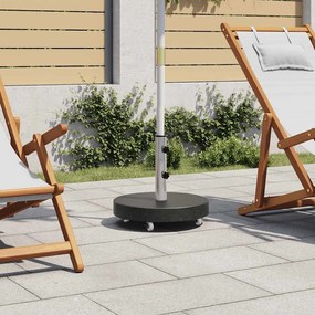 Base Per Ombrellone İn Granito 30 Kg Circolare Nera /