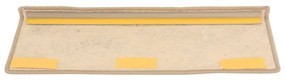 Tappeti Autoadesivi Scale Aspetto Sisal 15 pz 65x21x4 cm Sabbia