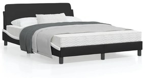 Giroletto Con Testiera Nero E Bianco 120x200 Cm İn Similpelle /