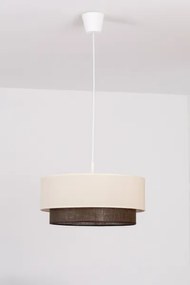 Brilagi - Lampadario LED a sospensione con cavo BOHO STYLE 1xE27/15W/230V Ø 40 cm crema/marrone