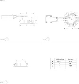 Eglo 900743 - Luce da bagno da incasso LED PINEDA LED/4,9W/230V IP44
