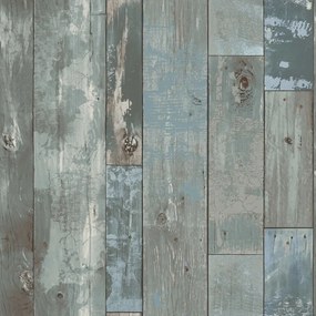 Carta Da Parati Legno Scartato Grigio-blu /