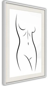 Poster  Minimalist Nude  Cornice Quadri Cornice nera con pass-partout, Larghezza x Altezza Home decor 30x45