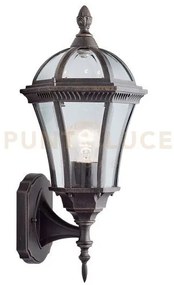 Capri outdoor uplight - alluminio, marrone rustico e vetro, ip44