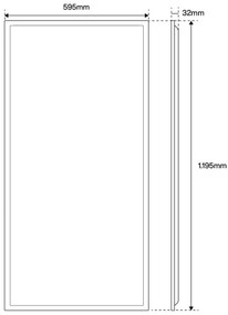 Pannello LED a Sospensione 120x60 88W 130lm/W UGR19 con driver Philips Colore Bianco Caldo 2.700K