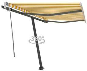 Tenda Da Sole Autoportante Manuale 350x250 Cm Gialla/bianca /
