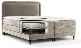 Letto boxspring marrone chiaro 140x200 cm Dove - Maison de Rêve