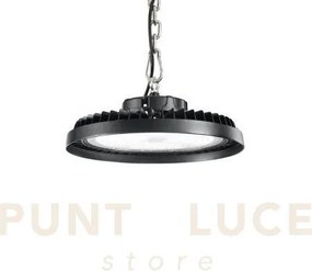 Plafoniera led avrocar nera in alluminio 300w 45000lm 4000k d.38,5c...
