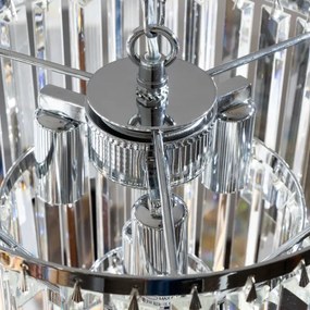 Brilagi - LED Lampadario di cristallo a sospensione con catena MOZART 4xE14/40W/230V cromo lucido