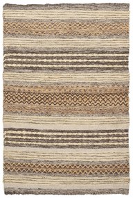 Tappeto marrone in misto iuta tessuto a mano 60x90 cm Morena – House Nordic