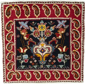Shiraz Tappeto 60 x 60 Blu (Iran) Annodato A Mano