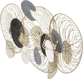 Pannello Decorativo Astratto Luxy 124,5x9,5x55 Cm In Ferro Multicolore