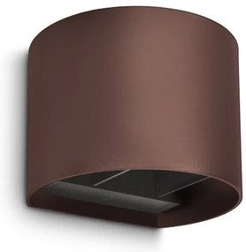 Brilagi - Lampada da parete LED per esterni RONDO LED/6W/230V marrone IP54