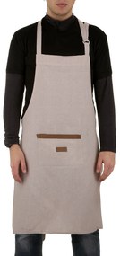 Grembiule cucina 85x60 cm beige in cotone