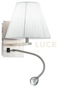 Applique a parete led + 1 luce attacco e14 helly tonda bianca 3w 60...