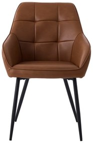 Set di sedie da pranzo marrone in imbottito con braccioli 2 pz Nolan Square – Unique Furniture