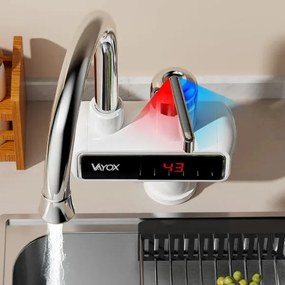 Scaldabagno istantaneo con LED display 3000W/230V IPX4 bianco