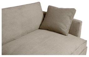 Divano in velluto a coste beige 236 cm Mobby - Scandic
