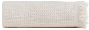 Copriletto crema in cotone riciclato 260x280 cm Honeycomb - Ixia