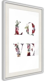 Poster  Floral Love  Cornice Quadri Cornice nera, Larghezza x Altezza Home decor 20x30