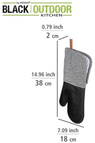 Set di 2 presine da cucina Black Outdoor Kitchen Ada - Wenko