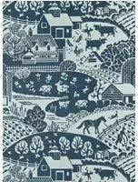 Farrow & Ball Carta da parati Gable - Green Blue/ Hague Blue