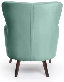 Poltrona in velluto color menta Noemye - Bonami Essentials