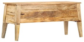 Cassa Portaoggetti 99x35x48 Cm İn Legno Massello Di Mango /