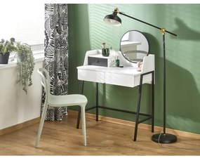 Tavolino da toilette AGNES 120x80 cm bianco/nero