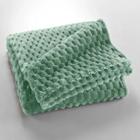 Coperta verde chiaro in microflanella 125x150 cm Mini Frosty – douceur d'intérieur