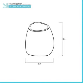Portaspazzolino Da Appoggio In Poliresina Sabbia Effetto Pietra Stone