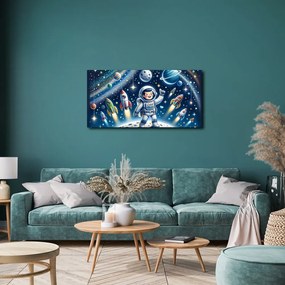 Quadro su tela – Avventura galattica per un piccolo eroe