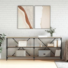 Tavolo Consolle Rovere Sonoma 180x30x75 Cm Multistrato E Ferro /