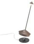 Zafferano Pina Pro lampada ricaricabile led finitura corten