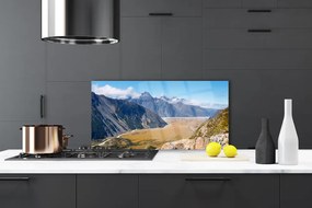 Rivestimento parete cucina Montagne, paesaggio della valle 120x60 cm