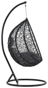 Poltrona sospesa grigio scuro in rattan artificiale Noela - Bonami Selection