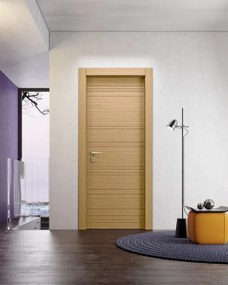 Porta battente Pta Incanto F Neu 80X210 8,5/12,5 Rev. rovere L 80 x H 210 cm reversibile