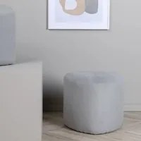 Venture Home Pouf Peg 46x46x41 cm Velluto a Coste Grigio 444785