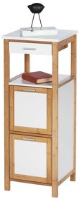Mobile da bagno in bambù con 2 ripiani e spazio di archiviazione Finja - Wenko