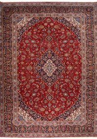 Kashan Tappeto 430x310 Rosso (Iran) Annodato A Mano