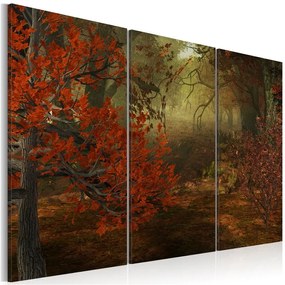 Quadro Boschetto  trittico  Colore Grigio, Dimensioni e Misure 120x80